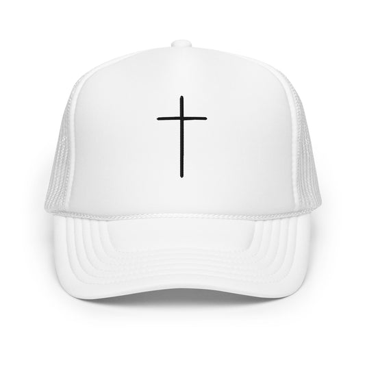 Embroidered Cross Trucker Hat